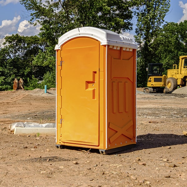 what is the expected delivery and pickup timeframe for the portable restrooms in Brushton NY